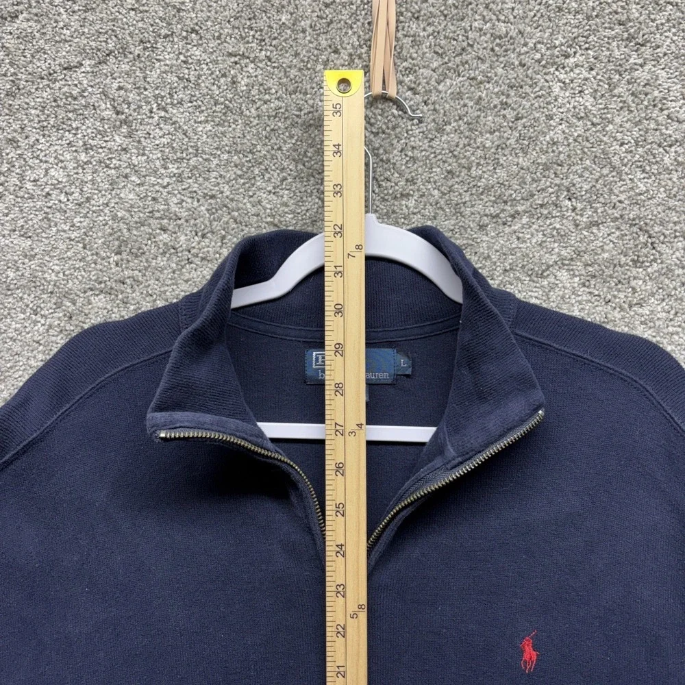 Vintage‎ Y2K Polo Ralph Lauren Blue 1/4 Zip Large Fleece Pullover USA 90s Preppy